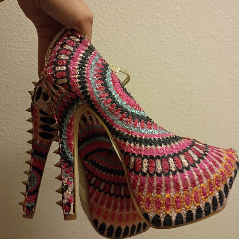 Colorful Patterned High Heels